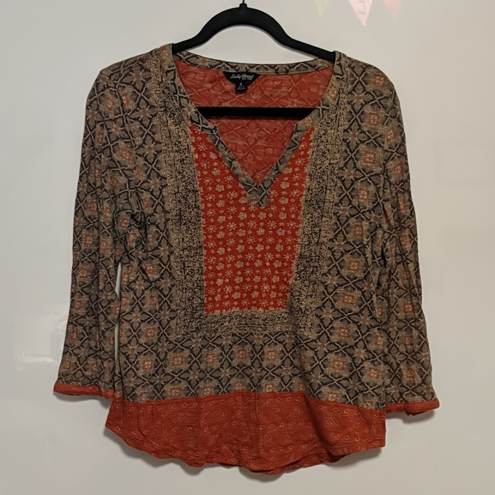 Boho Chic Lucky Brand light women's top S